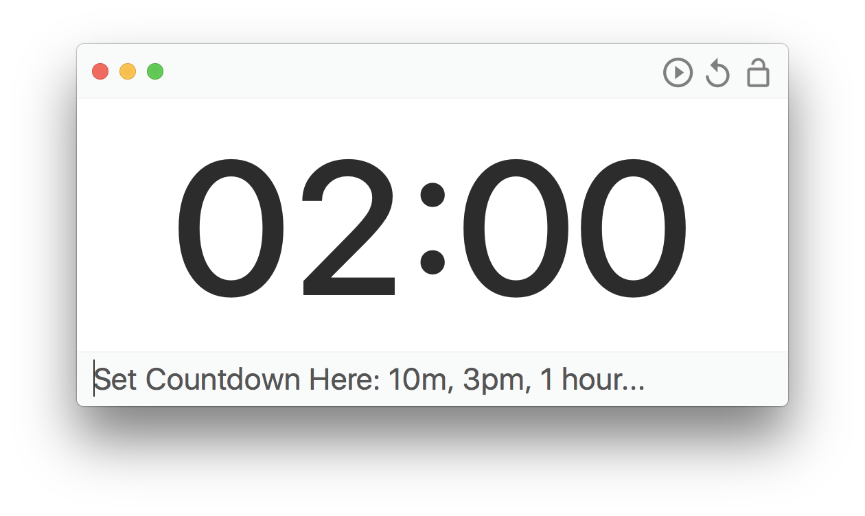 countdown timer for mac menu bar